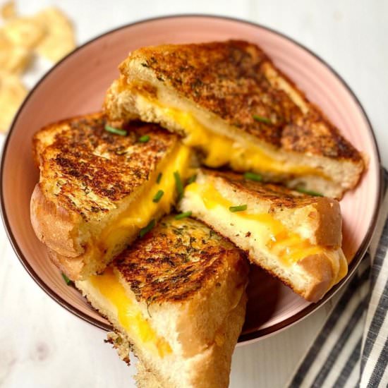 Garlic Bread Grilled Cheese