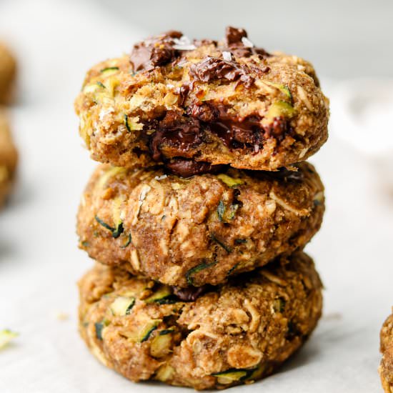 healthy zucchini oatmeal cookies
