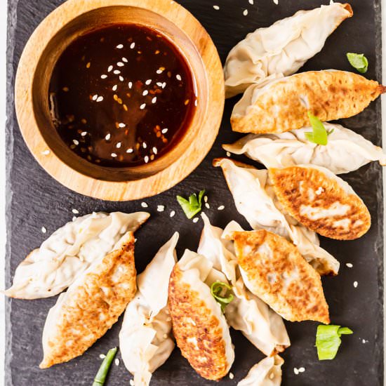 Garlic Ginger Pork Potstickers