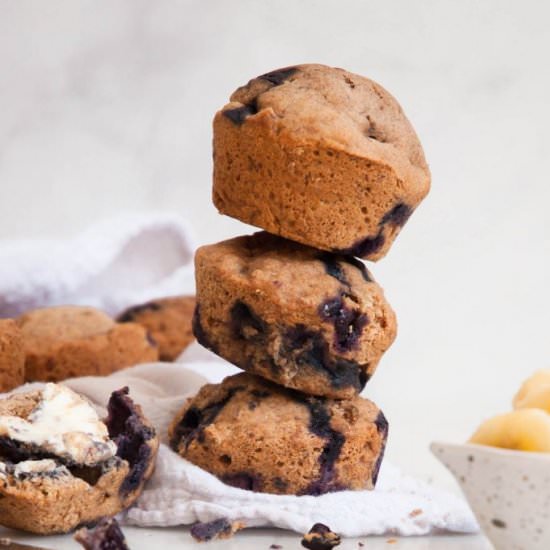 Healthy Blueberry Banana Muffins