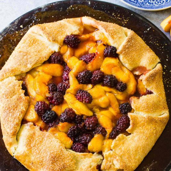 Rustic Peach Blackberry Galette