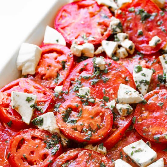 3 Cheese Marinated Tomato Salad