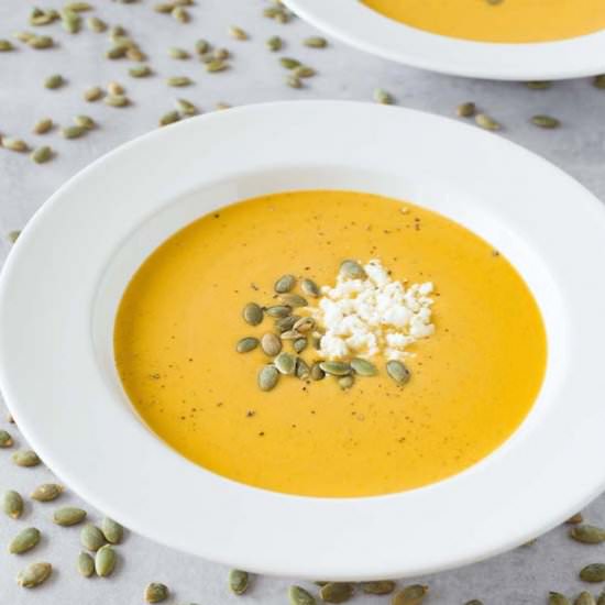 Creamy keto butternut squash soup