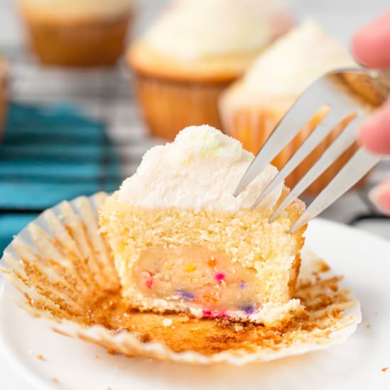 Sugar Cookie Dough Cupcakes