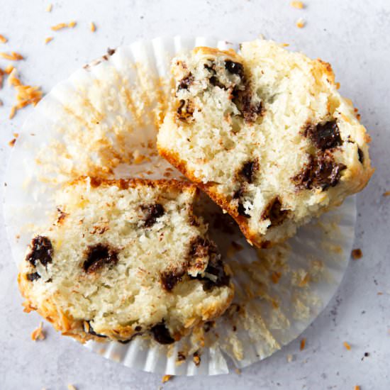 Coconut Chocolate Chip Muffins