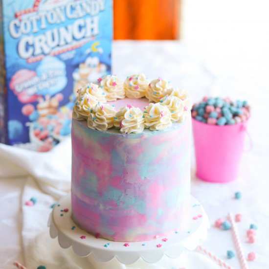 Cotton Candy Cap’n Crunch Cake