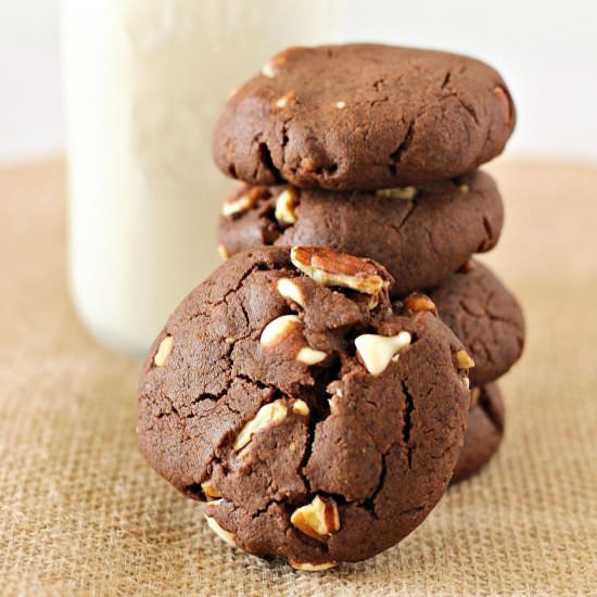 Double Chocolate Pecan Cookies