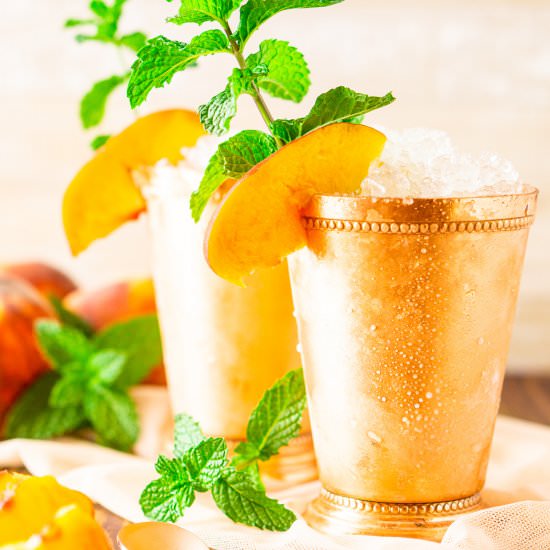Brown Sugar-Peach Mint Julep