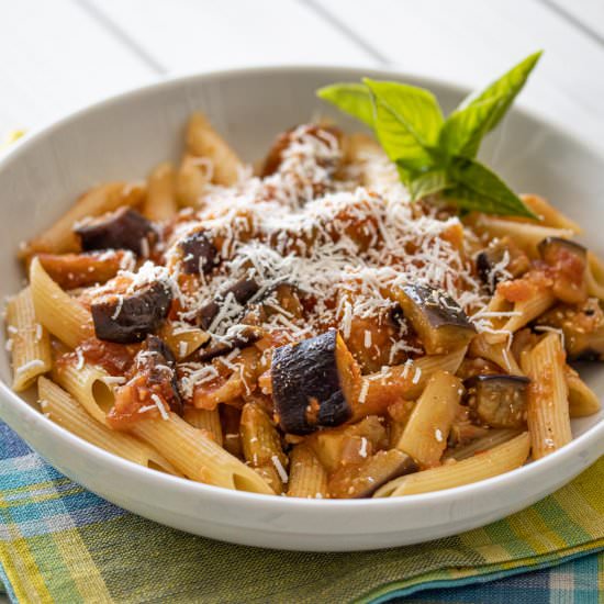 Eggplant, Pasta and Ricotta Salata