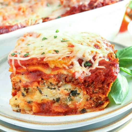 Gluten-Free Lasagna- Dairy-Free Opt