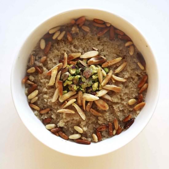 Syrian Mamouniyeh Semolina Pudding