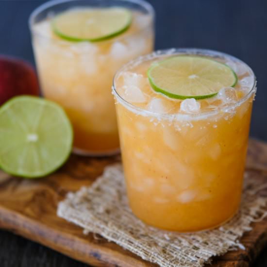Fresh Peach Margaritas