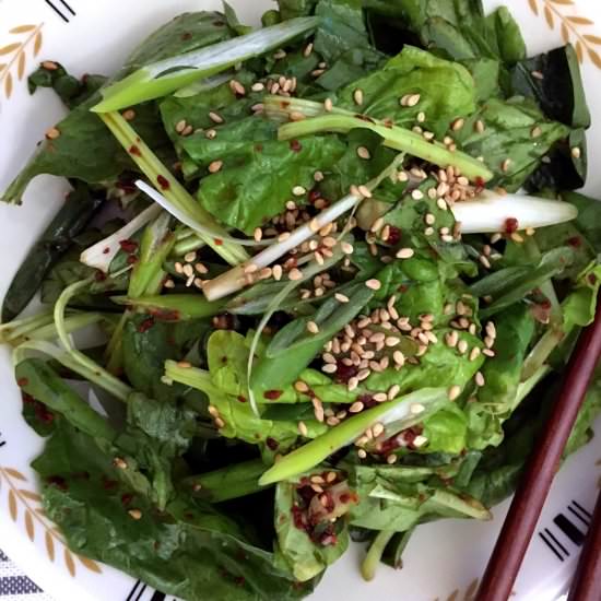 Fresh Korean Spinach Salad