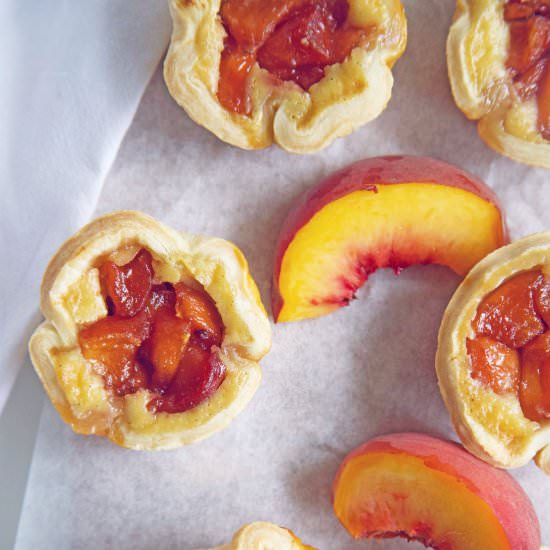Peach Custard Mini Pies