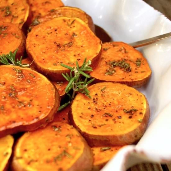 Baked Sweet Potato Slices