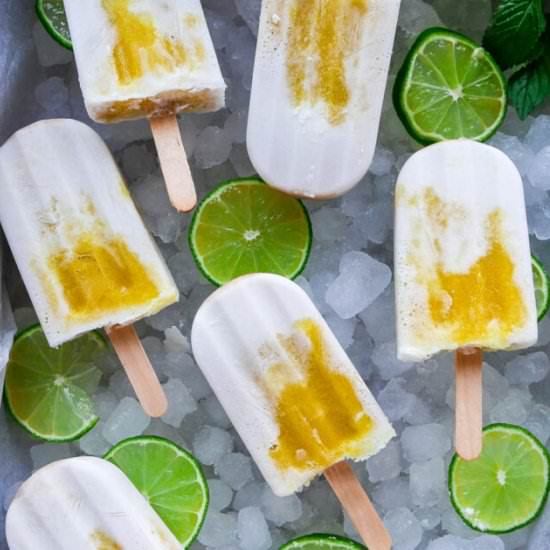 Mango Coconut Popsicles