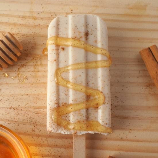 Cinnamon, honey and kefir popsicles