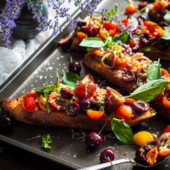 Sweet Cherry Bruschetta