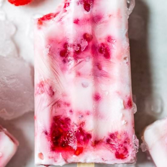 Raspberry Yogurt Ice Pops
