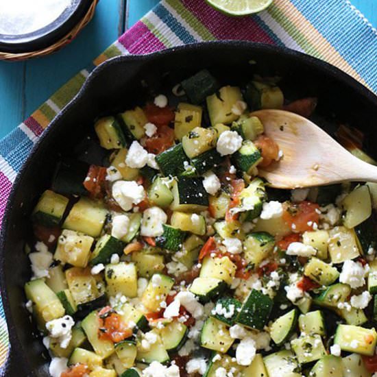 Skillet Mexican Zucchini