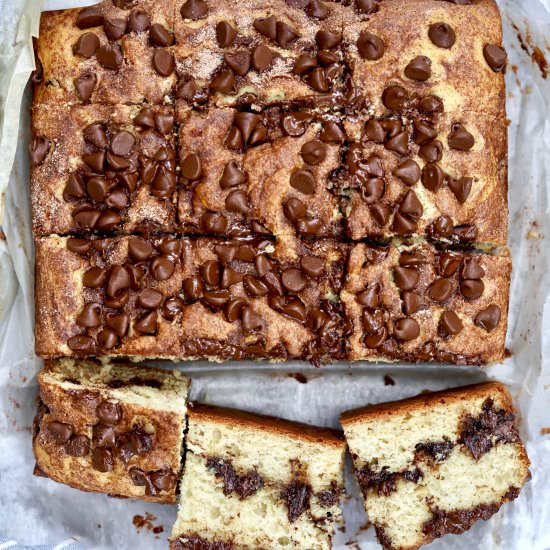 Chocolate Chip Banana Coffee Cake