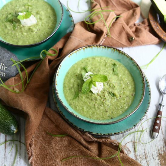 Zucchini Soup with Scallion