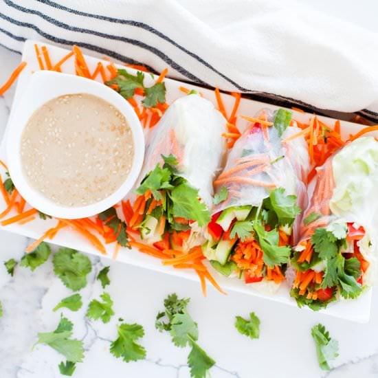 Spiralized Vegetable Spring Rolls