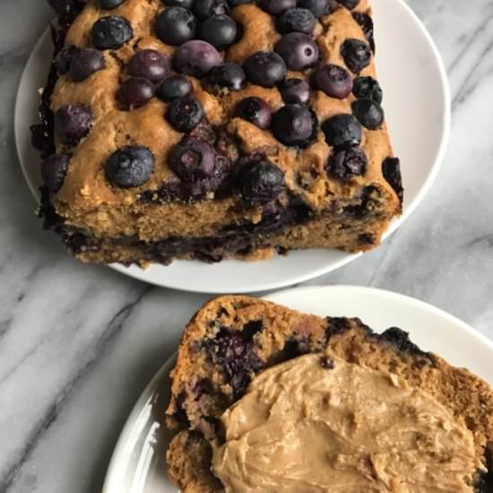 Healthy Whole Wheat Blueberry Bread