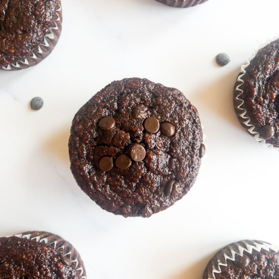 Chocolate Banana Oatmeal Mufffins