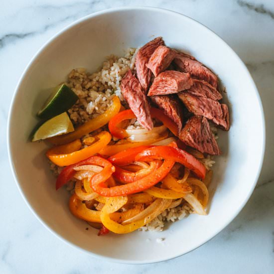 Sheet Pan Steak Fajitas