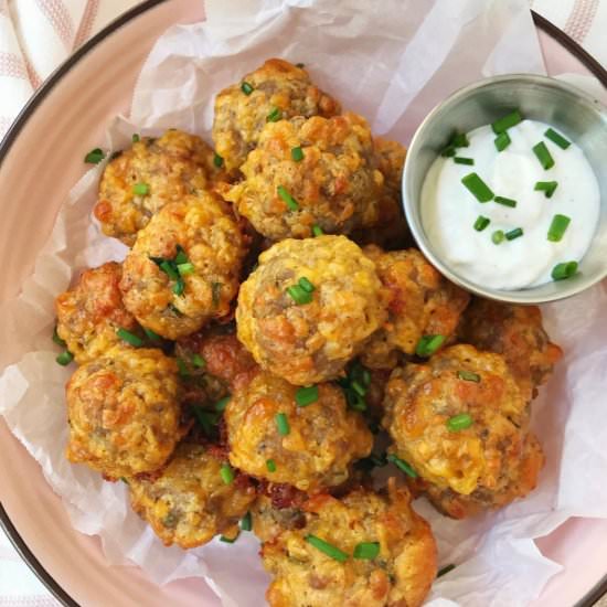 Spicy Sausage Cheese Balls