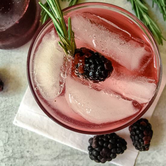 A Blackberry-Rosemary Vodka & Soda