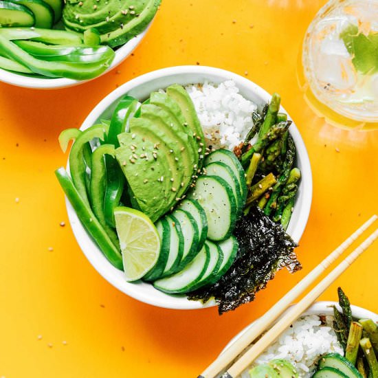 Green Goddess Sushi Bowls