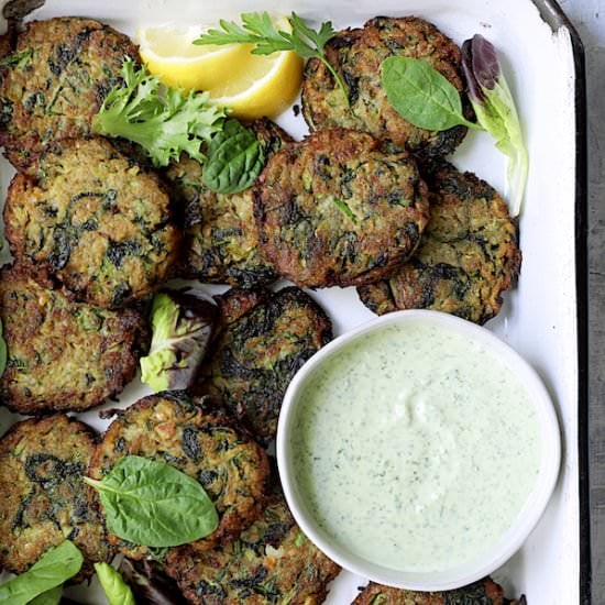 Zucchini Red Lentil Fritters