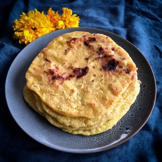 Coconut-stuffed flatbread