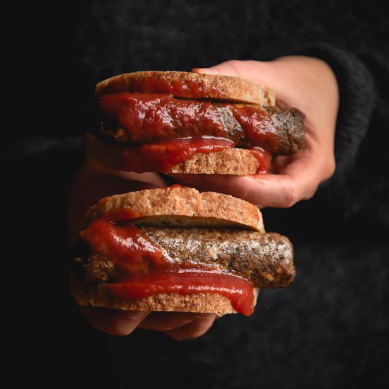 Gluten free vegan sausages