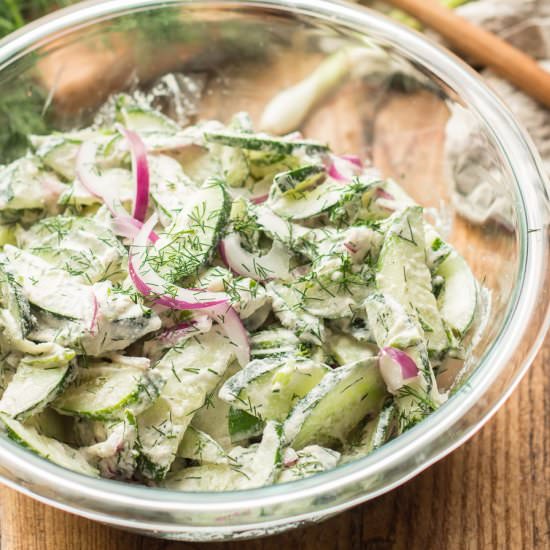 Creamy Cucumber Dill Salad