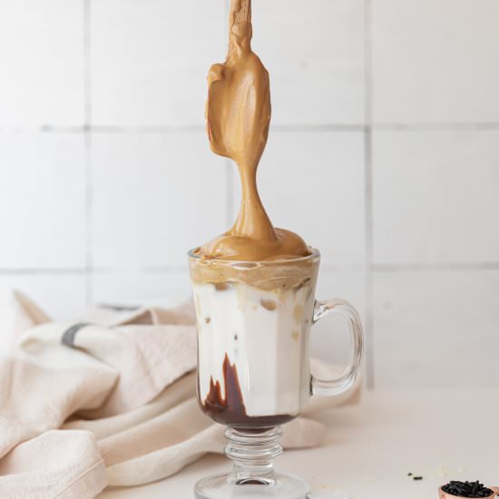 Malted Mocha Dalgona Coffee