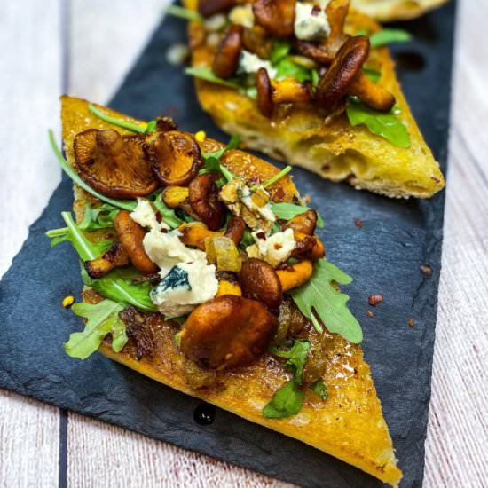 Vegan Chanterelle Mushroom Toast