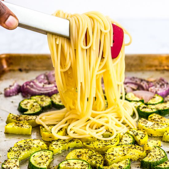 Oven Roasted Summer Veggie Pasta