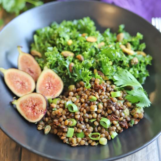Marinated lentil salad