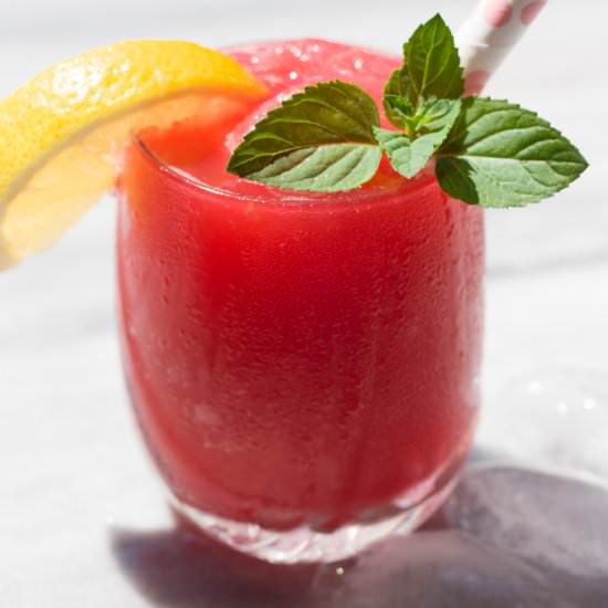 Healthy Vegan Watermelon Slushie