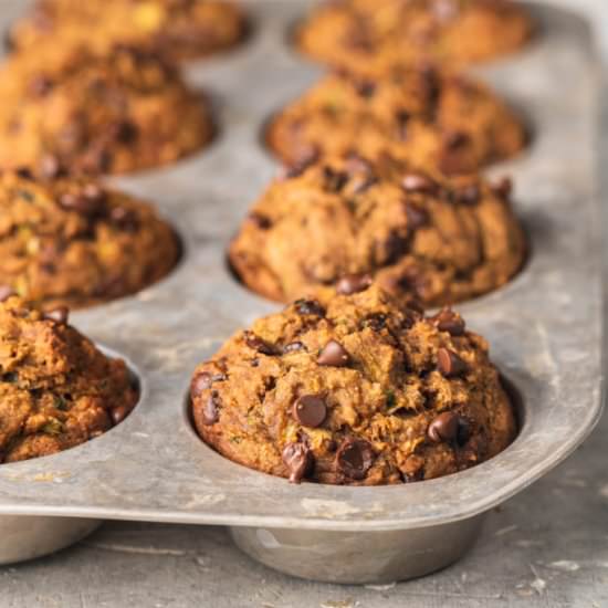 Chocolate Chip Zucchini Muffins