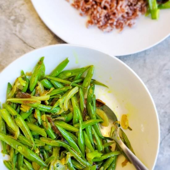 Sri Lankan green beans stir-fry