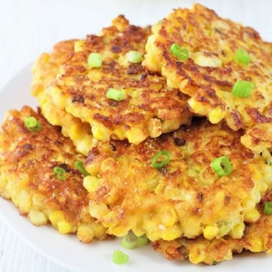 easy cheesy corn fritters