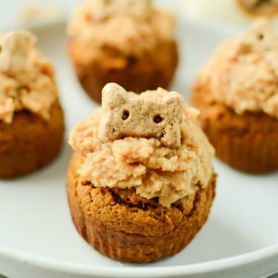 Peanut Butter Pumpkin Pupcakes