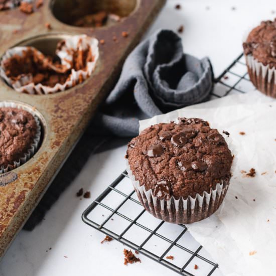 Keto Chocolate Zucchini Muffins