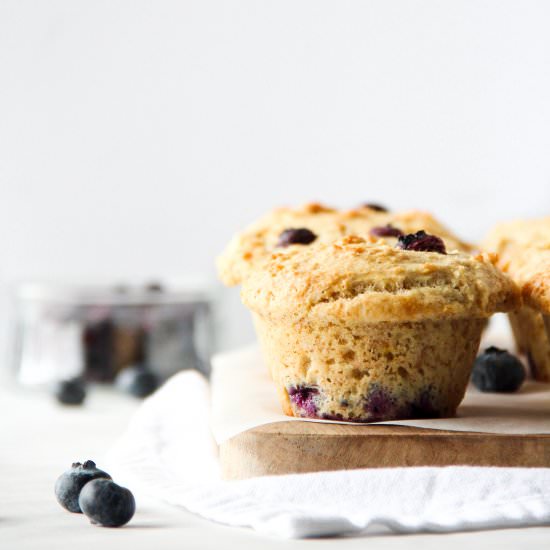 Healthy Lemon Blueberry Muffins