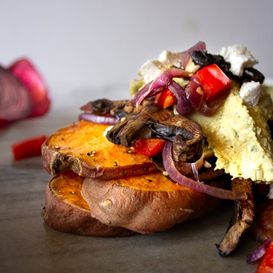 Balsamic Veggies & Artchoke Hummus