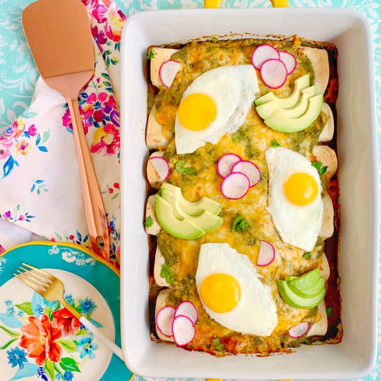 Bean and Cheese Enchiladas